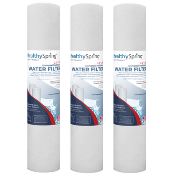 Meltblown, 1 Micron, 2.5"OD, 20" Length, DOE, Healthy Spring 3PK