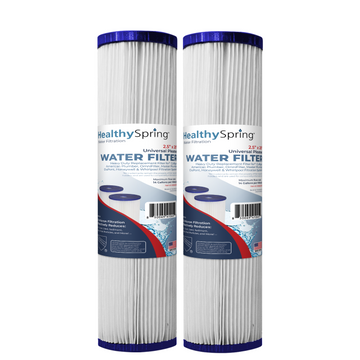 Pleated, 27 Micron, 2.5"OD, 20" Length, Healthy Spring 2PK