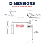 Healthy Spring Clean Home - Whole Home Water Filter System, 3/4", 600K, Backwashing with 27mic Pre-Filter