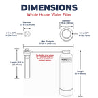 Healthy Spring Clean Home Whole Home Catalytic Carbon Water Filter System 600,000 gallon with 27mic Pre-Filter