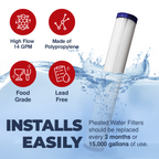 Healthy Spring Clean Home- Whole Home Water Filter System, 3/4", 900K, In/Out with 27mic Pre-Filter