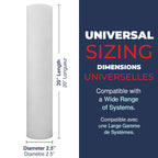 Healthy Spring 2.5" x 20" Meltblown Sediment Filter 10 Micron 3-Pack