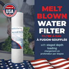 Meltblown, 20 Micron, 4.5"OD, 20" Length, DOE, Healthy Spring 3PK