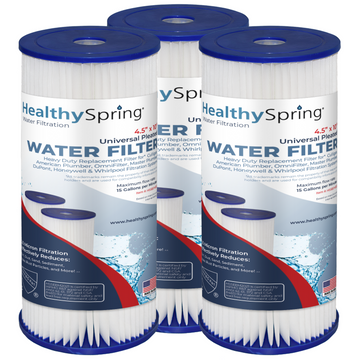 SE Pleated, 20 Micron, 4.5"OD, 9.75" Length, DOE, Healthy Spring 3PK