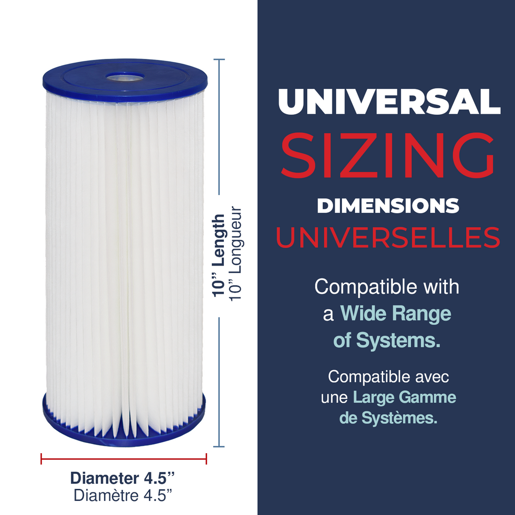 SE Pleated, 20 Micron, 4.5"OD, 9.75" Length, DOE, Healthy Spring 3PK